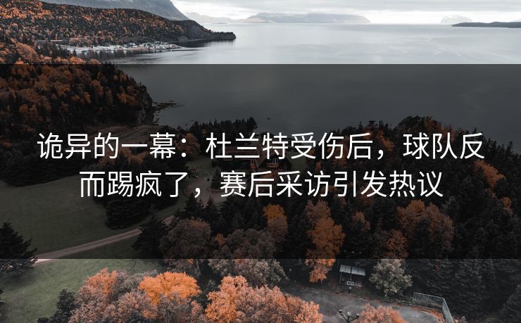 诡异的一幕：杜兰特受伤后，球队反而踢疯了，赛后采访引发热议  第1张