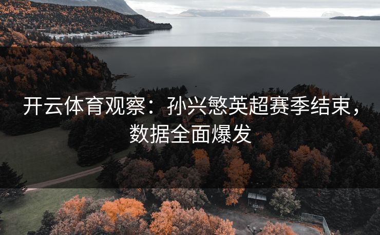 开云体育观察：孙兴慜英超赛季结束，数据全面爆发